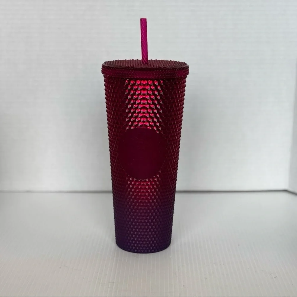 Starbucks Disneyland 2021 Cinderella Castle Geometric Tumbler Pink Ombre